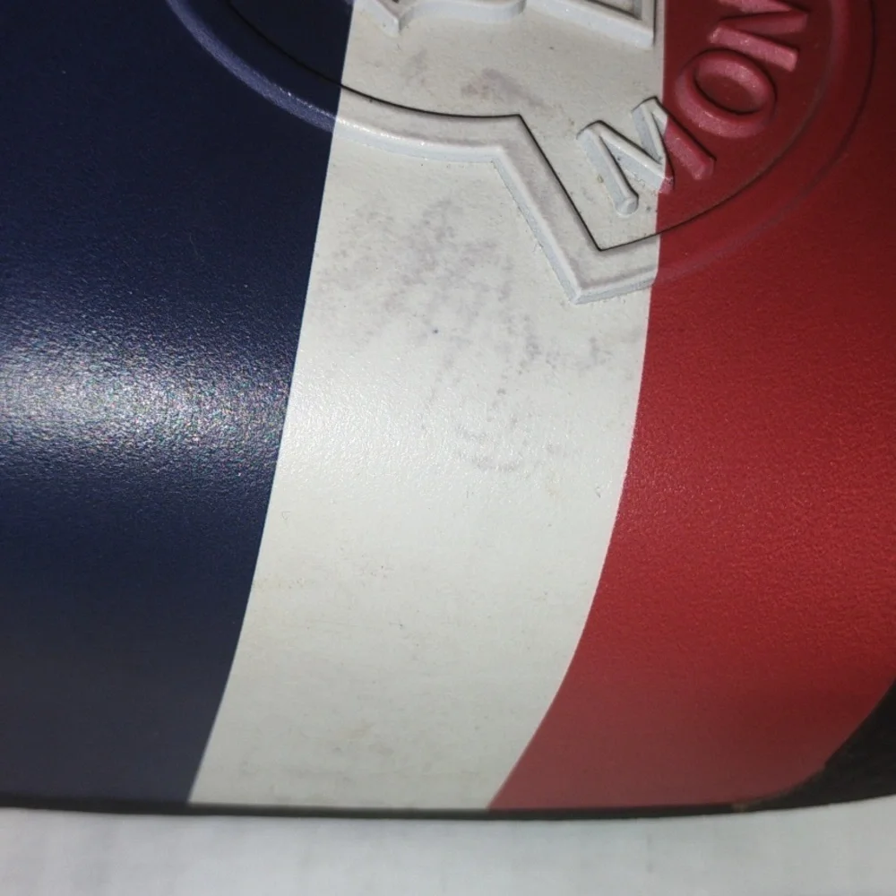 Moncler Mens Basile Slides. Size 46 (US 12). Red White and Blue in color. - Picture 5 of 13